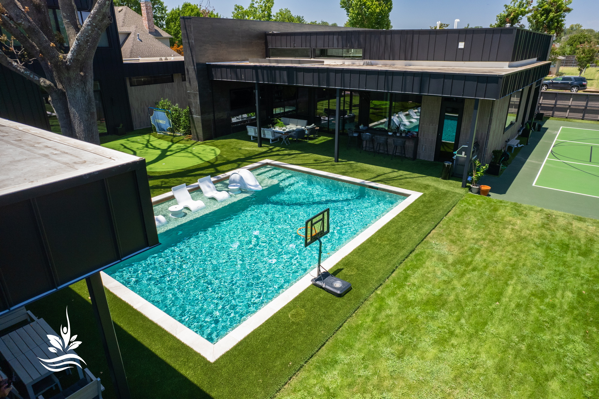 Minimal inground swimming pool, Dallas TX