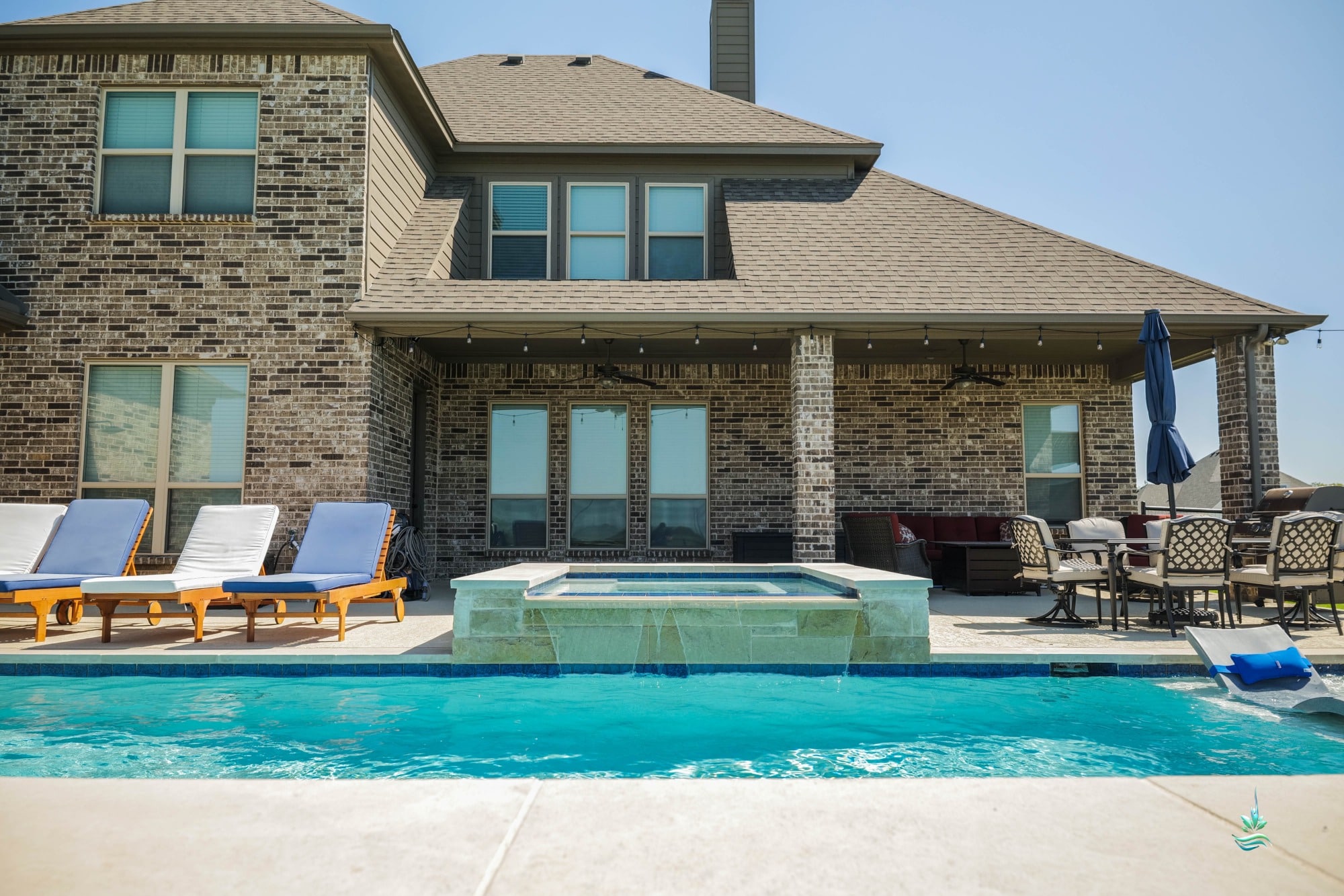 Pool & Spa steps from the back porch