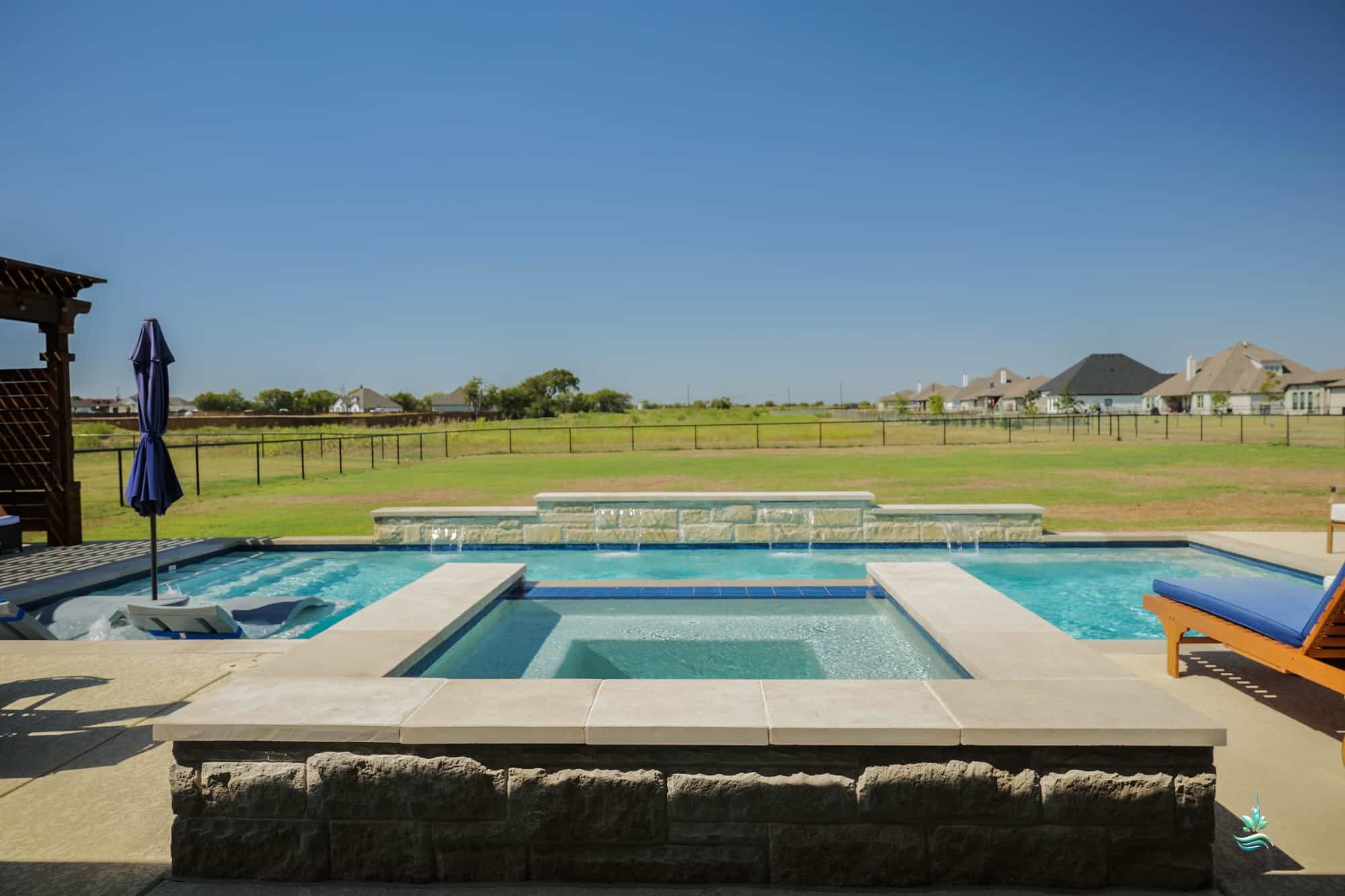 The ultimate pool spa view