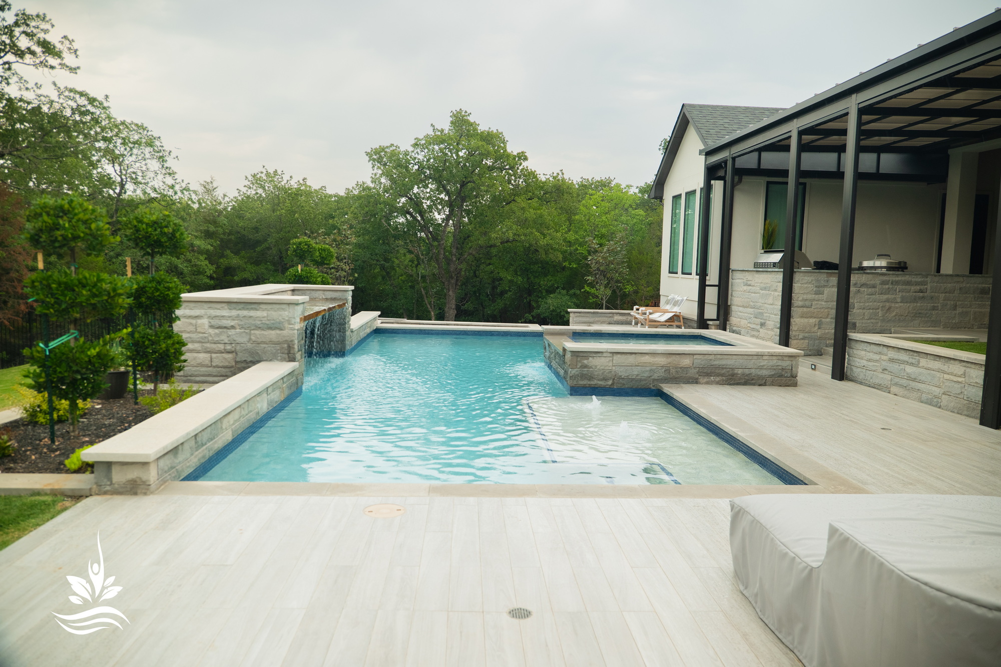 Perfect concrete pool deck